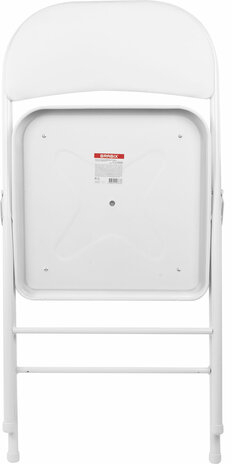 Стул складной BRABIX &quot;Golf Plus CF-003 КОМФОРТ&quot;, белый каркас, кожзам белый, 532888