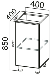 Стол-рабочий С400 (400) Грейвуд