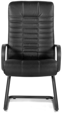 Кресло для приемных и переговорных &quot;Атлант&quot;, кожа, черное