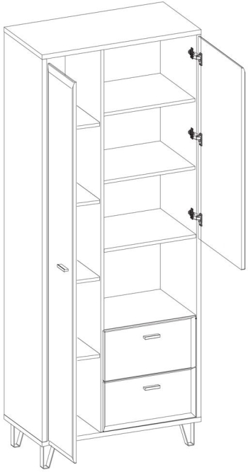 Стеллаж Грейс REG2D2S
