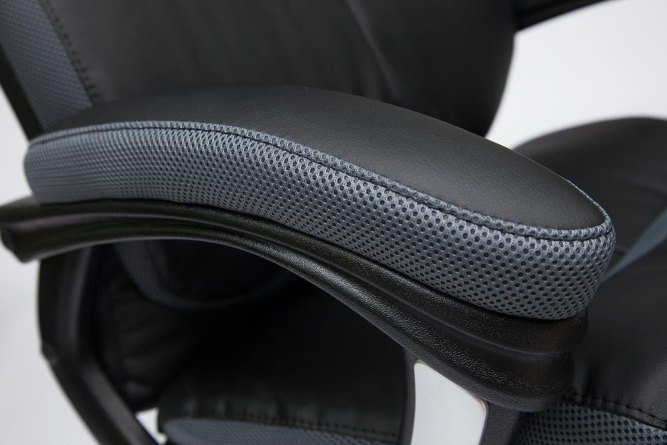 Кресло GRAND кож/зам/ткань, черный/серый, 36-6/12