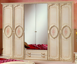 Шкаф 6-дверный Роза с зеркалами