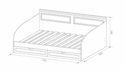 Кровать одинарная с ящиками ГиП-5