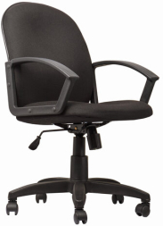 Кресло оператора "Компакт", СН 681, с подлокотниками, черное