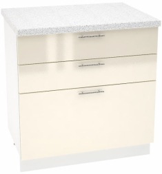 Шкаф нижний 3 ящика Кухня Валерия ШН3Я 800 (глянец)