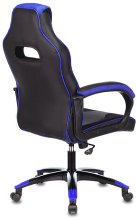 Кресло компьютерное Zombie VIKING 2 AERO, экокожа/ткань, черное/синее, 1180817