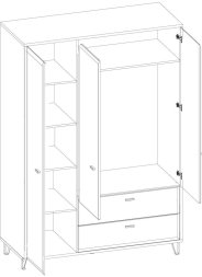 Шкаф Грейс SZF3D2S