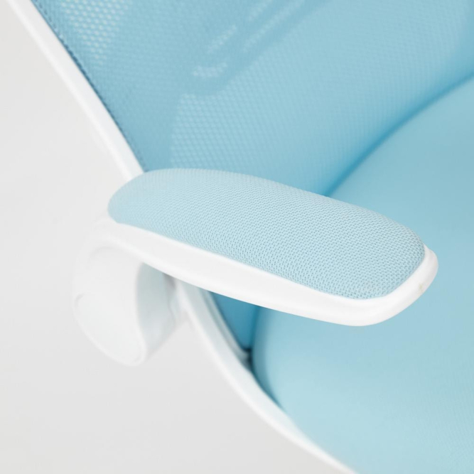 Кресло Happy white ткань, голубой