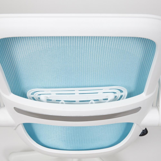 Кресло Happy white ткань, голубой