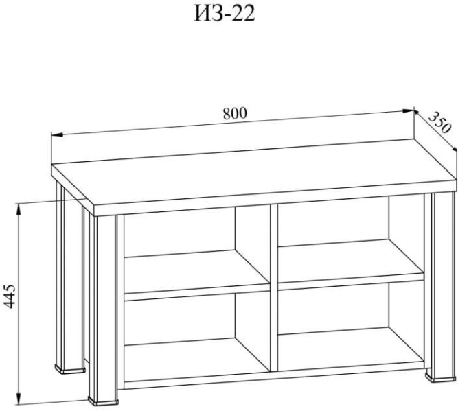 Тумба Изабель ИЗ-43 береза снежная