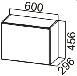 Шкаф навесной ШГ600 (горизонтальный) Стайл