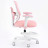 Кресло детское с подставкой для ног BRABIX KIDS MG-215, сетка/ткань TW, розовое, 533311