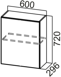 Шкаф навесной 600 (с одной створкой) Модус