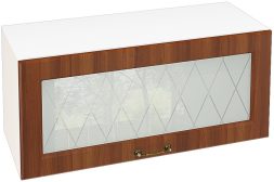 Шкаф верхний горизонтальный со стеклом с 1 створкой Кухня Ницца ШВГС 800