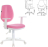 Кресло BRABIX &quot;Fancy MG-201W&quot;, с подлокотниками, пластик белый, розовое, 532409, MG-201W_532409