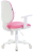 Кресло BRABIX &quot;Fancy MG-201W&quot;, с подлокотниками, пластик белый, розовое, 532409, MG-201W_532409