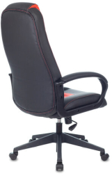 Кресло компьютерное ZOMBIE 8, 2 подушки, экокожа, черное/красное, 1583068
