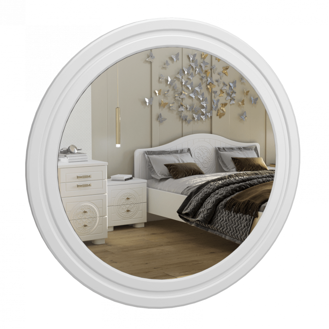 Зеркало «Монблан» МБ-42 белое дерево