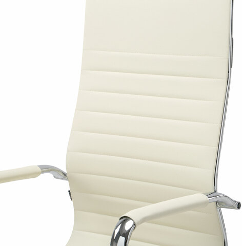 Кресло офисное BRABIX &quot;Energy EX-509&quot;, экокожа, хром, бежевое, 531166