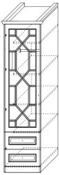 Шкаф 1-дверный с зеркалом с ящиками (лев/прав) Каталея NEW