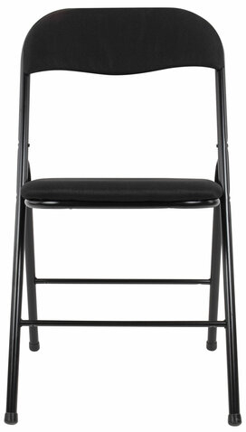 Стул складной BRABIX &quot;Golf CF-007&quot;, чёрный каркас, чёрная ткань, 532892