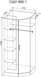 Шкаф угловой Софи СШУ 860.1