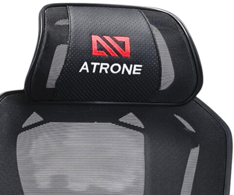 Кресло ATRONE &quot;Optimus ER-707&quot;, адаптивный механизм со слайдером, сетка, черный/красный, 532968