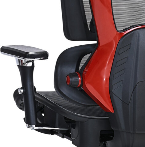 Кресло ATRONE &quot;Optimus ER-707&quot;, адаптивный механизм со слайдером, сетка, черный/красный, 532968