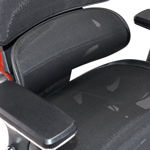 Кресло ATRONE &quot;Optimus ER-707&quot;, адаптивный механизм со слайдером, сетка, черный/красный, 532968