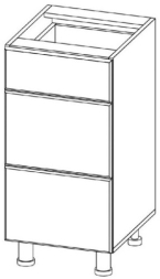 Стол-рабочий С400я (400) (с ящиками) Грейвуд