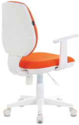 Кресло BRABIX &quot;Fancy MG-201W&quot;, с подлокотниками, пластик белый, оранжевое, 532410, MG-201W_532410