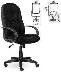 Кресло офисное BRABIX &quot;Classic EX-685&quot;, ткань E, черное, 532024