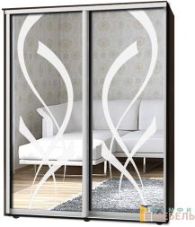 Шкаф-купе 2х дв Стандарт Пескоструй № 5+5
