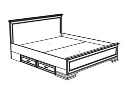 Кровать LOZ180 с выкатными тумбами (Кентаки белый)