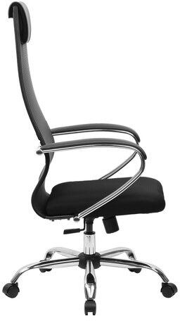 Кресло BRABIX PREMIUM &quot;Ultimate EX-800&quot; хром, плотная двойная сетка Х2, черное, 532911