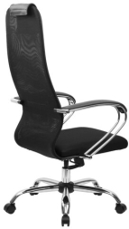 Кресло BRABIX PREMIUM "Ultimate EX-800" хром, плотная двойная сетка Х2, черное, 532911
