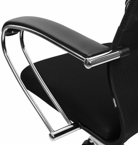 Кресло BRABIX PREMIUM &quot;Ultimate EX-800&quot; хром, плотная двойная сетка Х2, черное, 532911