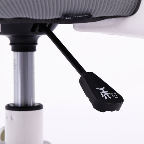 Кресло детское с подставкой для ног BRABIX KIDS MG-215, сетка/ткань TW, серое, 533313