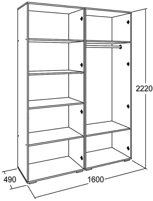 Шкаф 4-х дверный для белья и одежды Ольга 17