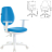 Кресло BRABIX &quot;Fancy MG-201W&quot;, с подлокотниками, пластик белый, голубое, 532411, MG-201W_532411
