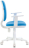 Кресло BRABIX &quot;Fancy MG-201W&quot;, с подлокотниками, пластик белый, голубое, 532411, MG-201W_532411