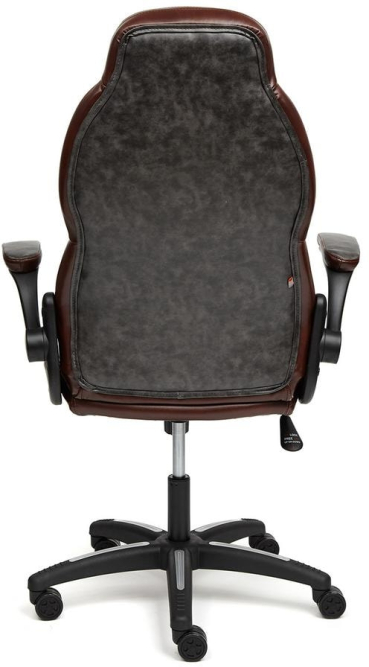 Кресло BAZUKA кож/зам, серый/коричневый, 2TONE/2TONE перф/2TONE