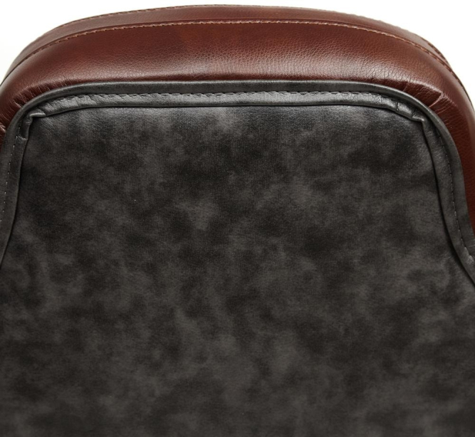 Кресло BAZUKA кож/зам, серый/коричневый, 2TONE/2TONE перф/2TONE