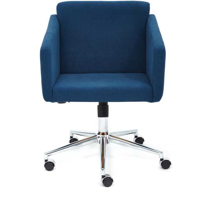 Кресло MILAN хром флок , синий, 32
