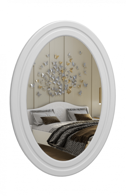 Зеркало «Монблан» МБ-43 белое дерево