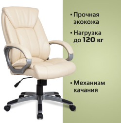 Кресло офисное BRABIX &quot;Maestro EX-506&quot;, экокожа, бежевое, 531168