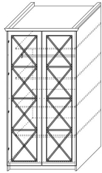 Шкаф 2-дверный с зеркалом Каталея NEW