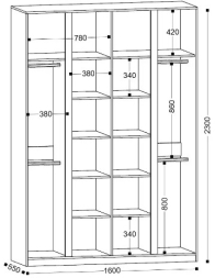 Шкаф 4-х створчатый  Дели-4