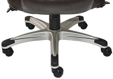 Кресло HAWASAN &quot;Cruise EX-565&quot;, откидные подлокотники, рециклированная кожа, коричневое, 532973