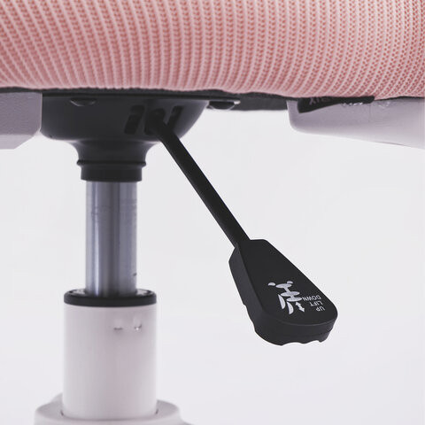 Кресло детское с подставкой для ног BRABIX KIDS MG-220, сетка/ткань TW, розовое, 533314